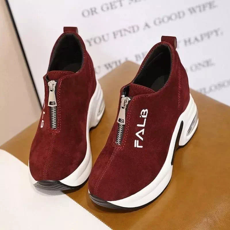 Trendy wedge sneaker for women Podoways 36 Maroon