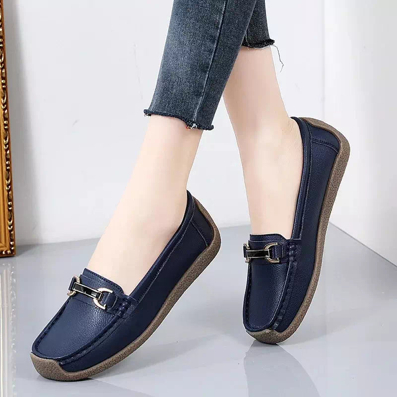 Very soft leather moccasin for women Podoways 36 MidnightBlue