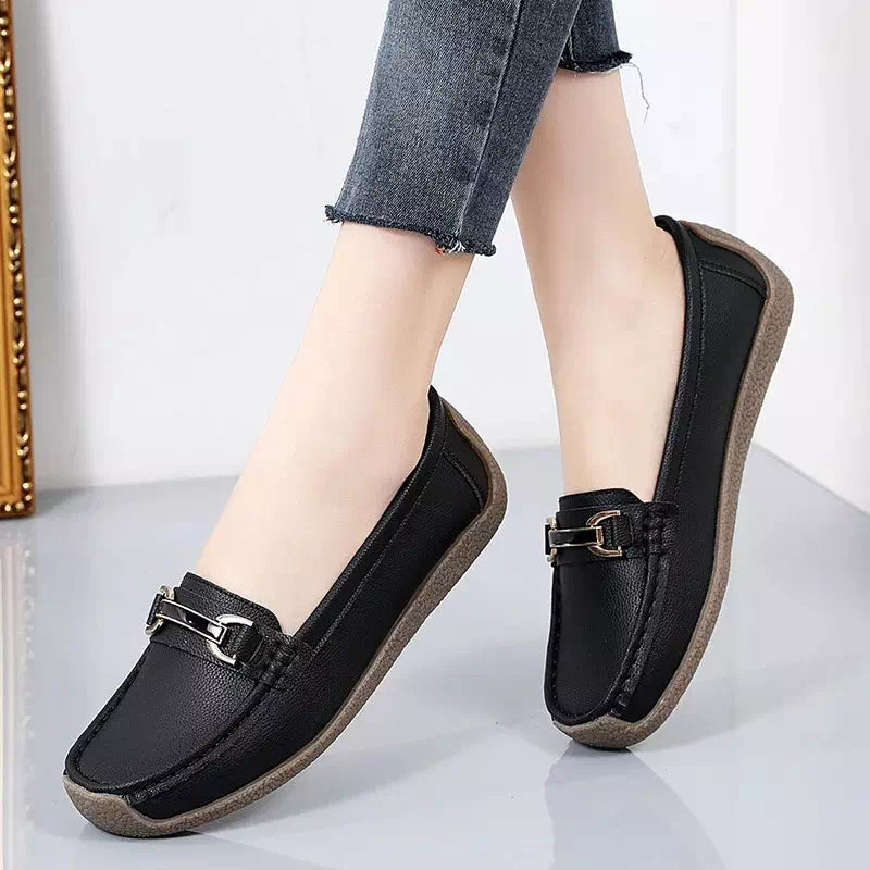 Very soft leather moccasin for women Podoways 36 Black