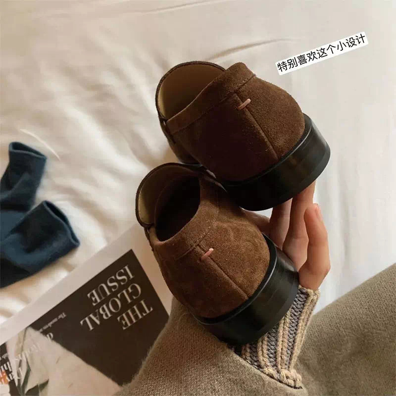 Brown suede moccasin for women Podoways 36