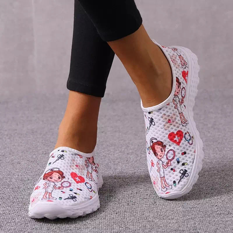 Comfortable Breathable Patterned Shoes Podoways