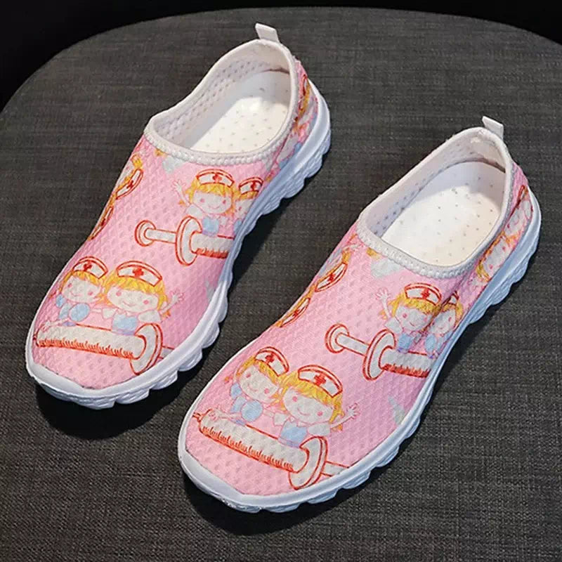 Comfortable Breathable Patterned Shoes Podoways 36 MistyRose