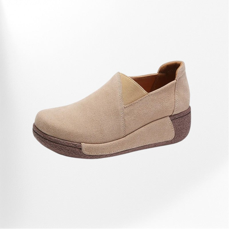 Leather suede moccasins for ladies extra wide for bunions