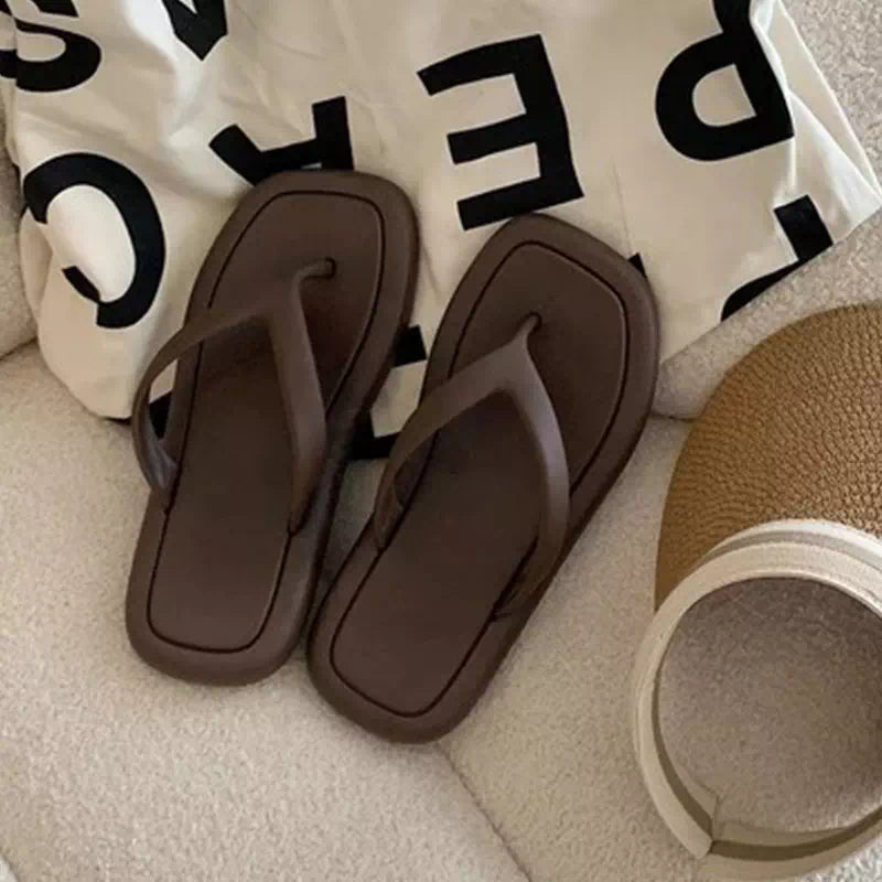 Simple and lightweight orthopedic flip flops Podoways 36 SaddleBrown