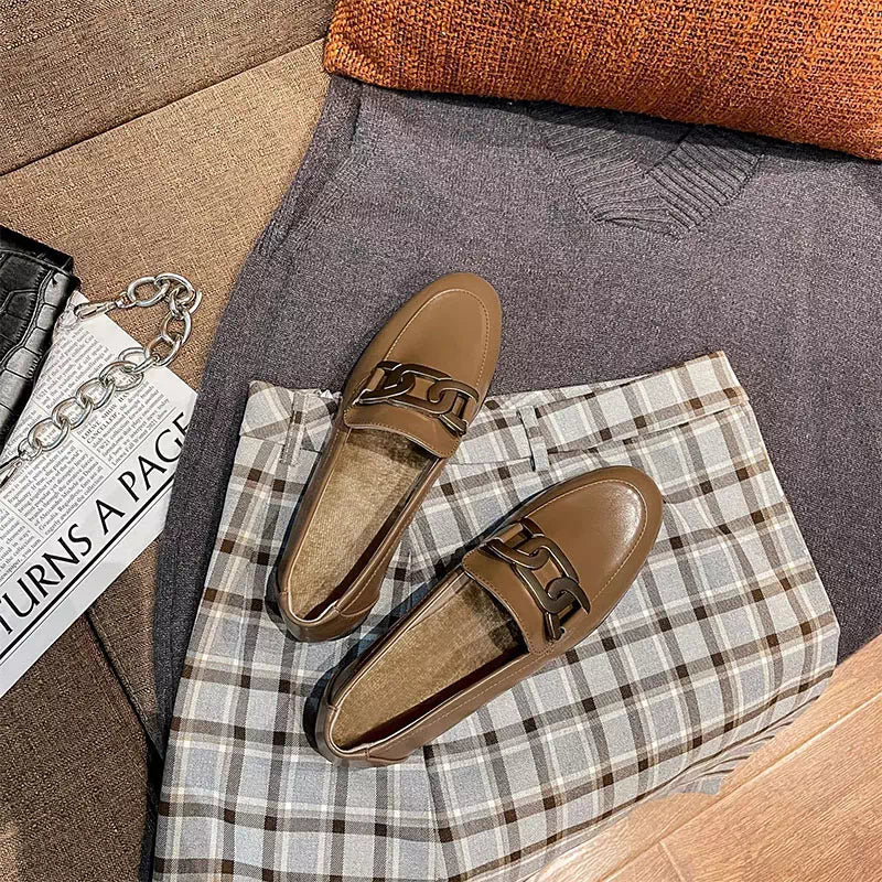 Moccasins with chains for women Podoways