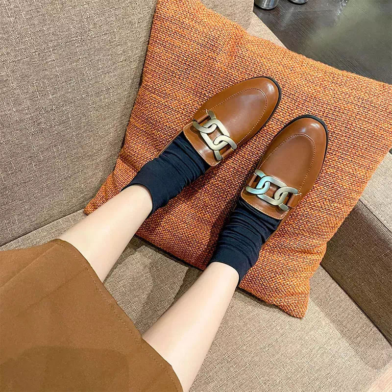 Moccasins with chains for women Podoways