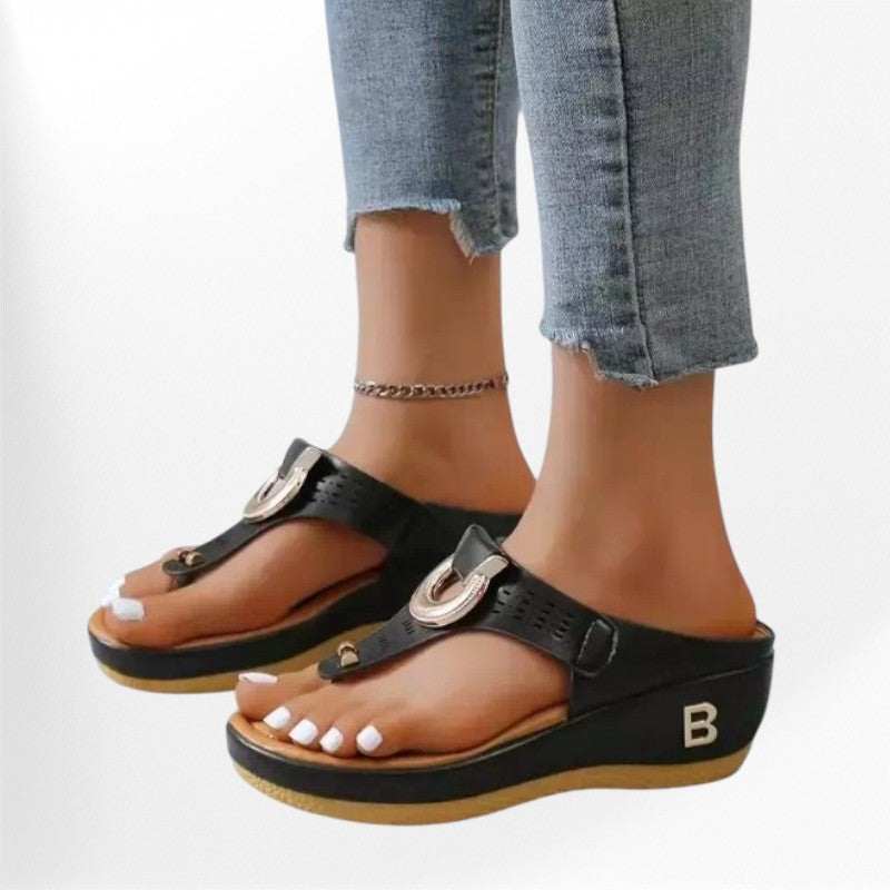 Modern and elegant women's orthopedic flip flops