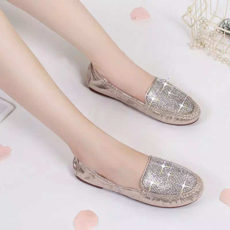 Sequined moccasin for women Podoways