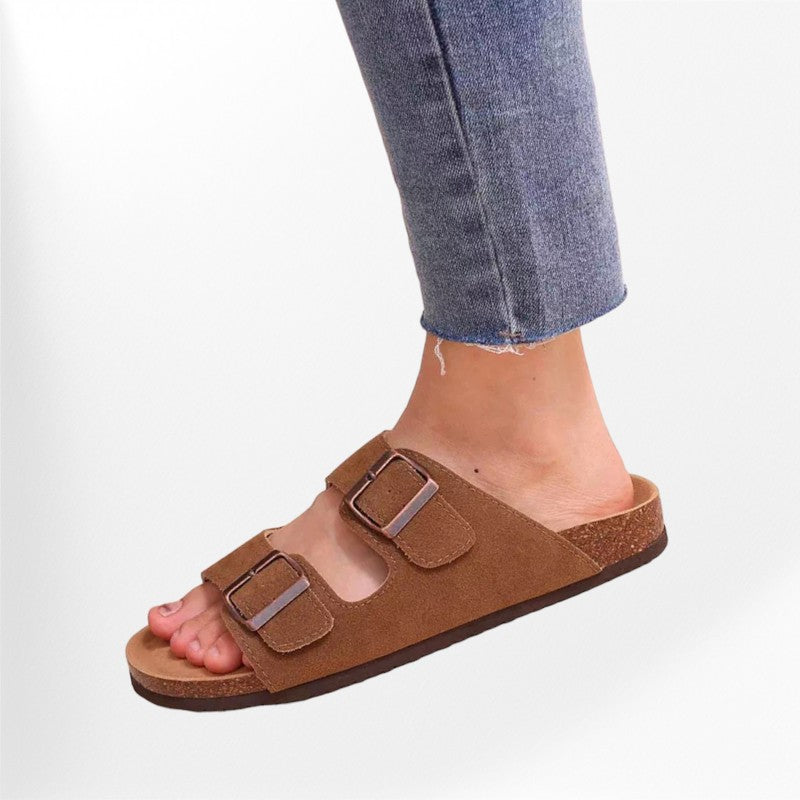 Vintage leather mule for women