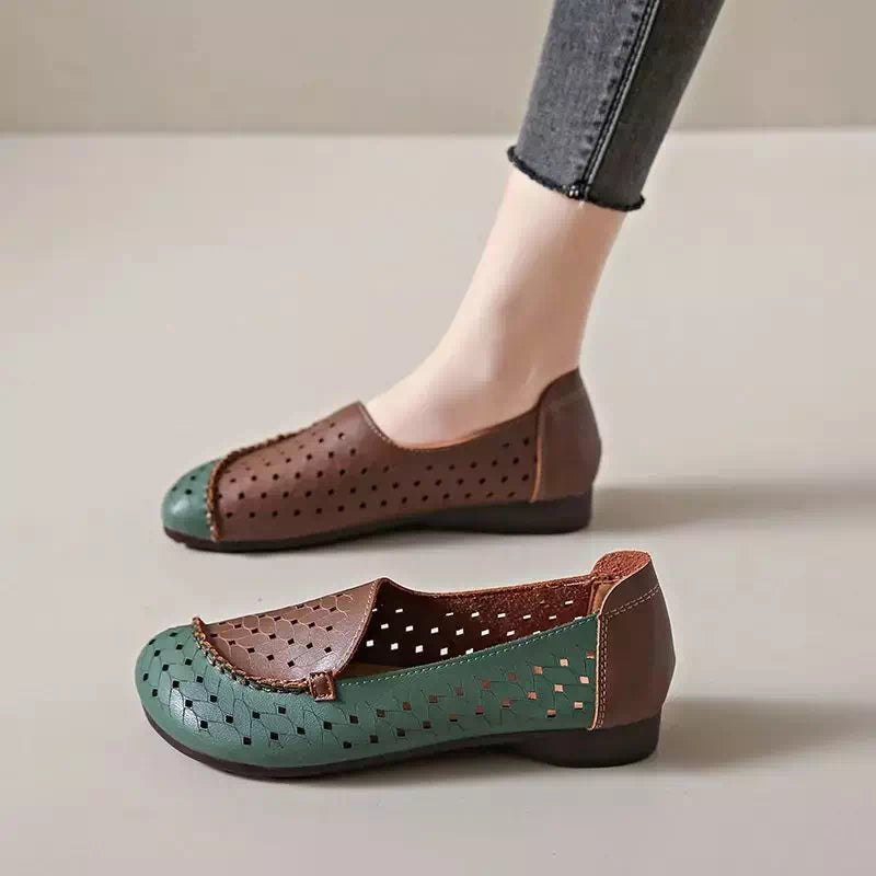 Braided moccasin for women Podoways 36 DarkSeaGreen