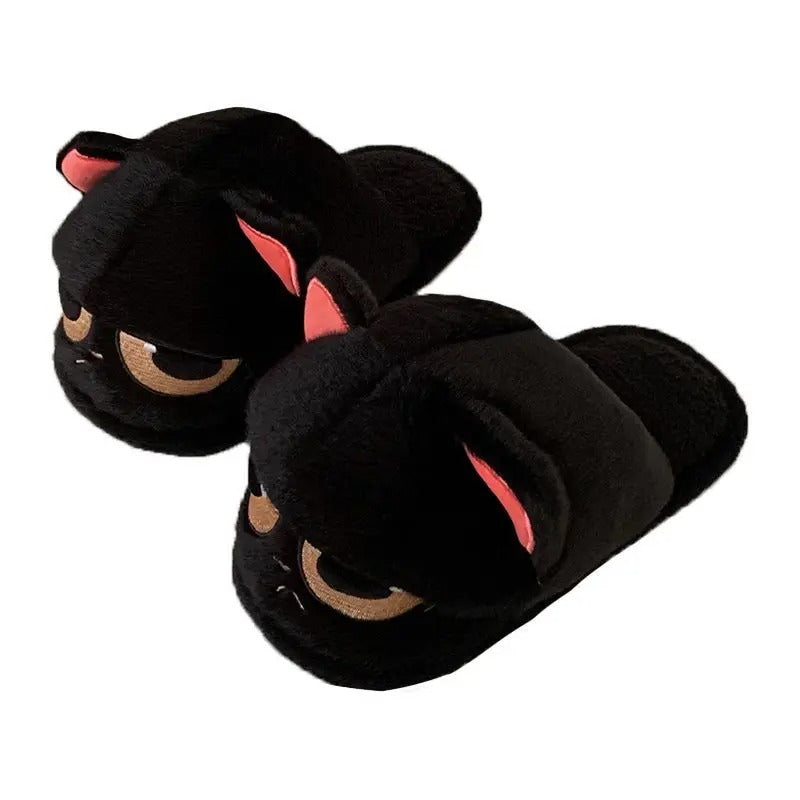 Women’s Black Cat Slippers