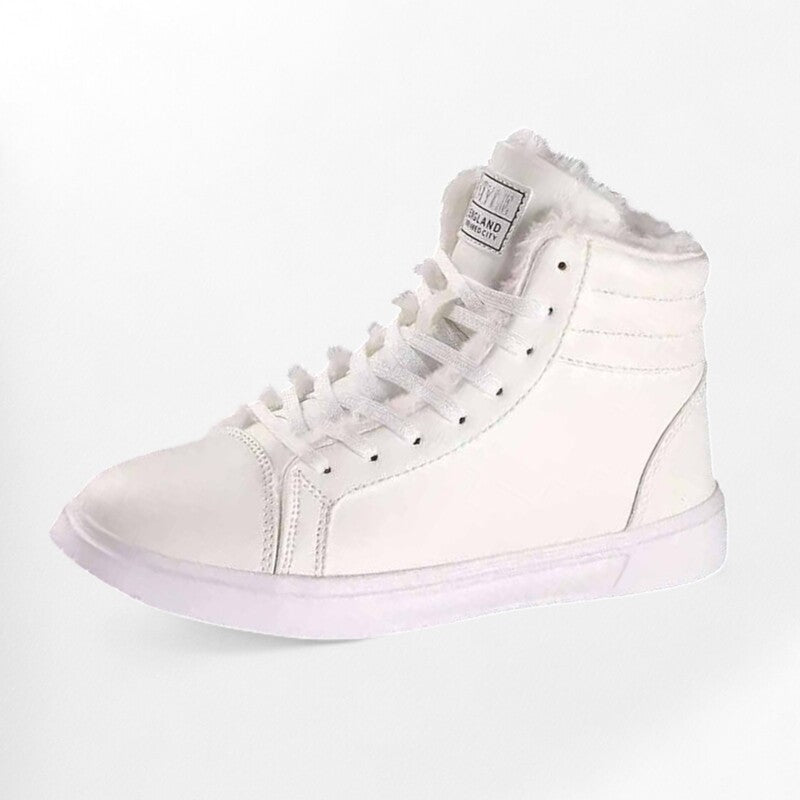 High top white sneakers for men