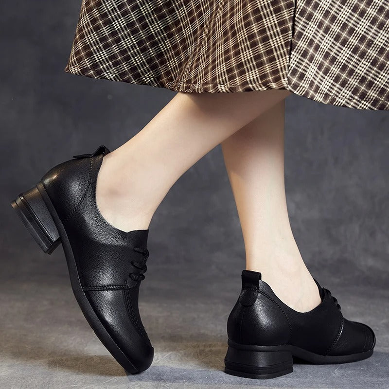 4 cm heel moccasin for women Podoways 36 Black