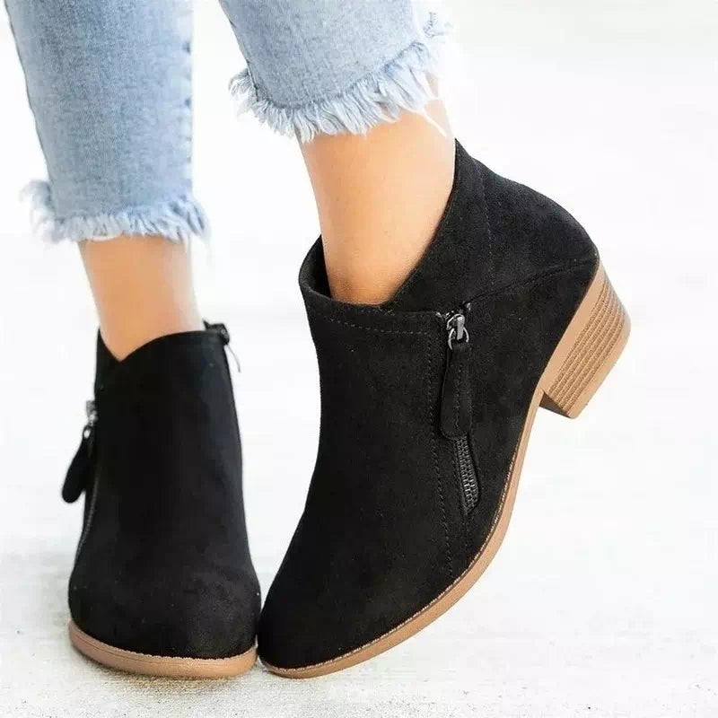 Orthopedic suede ankle boots for women Podoways 36 Black