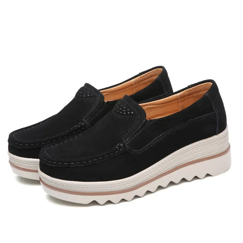 Two-tone moccasin for women Podoways 36 Black