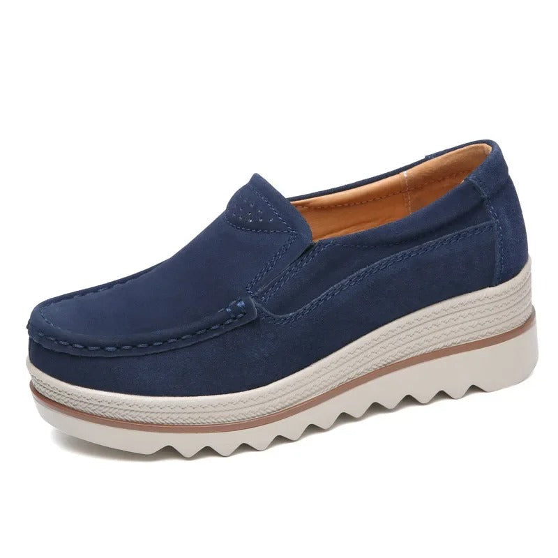 Two-tone moccasin for women Podoways 36 DarkBlue