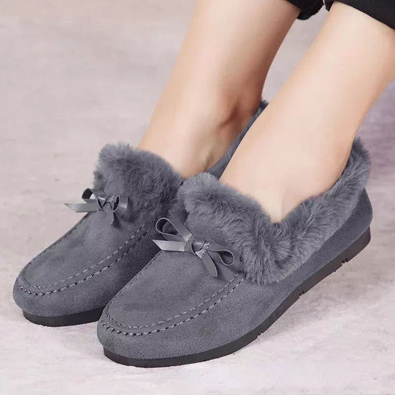 Fur style moccasin for women Podoways 36 Gray