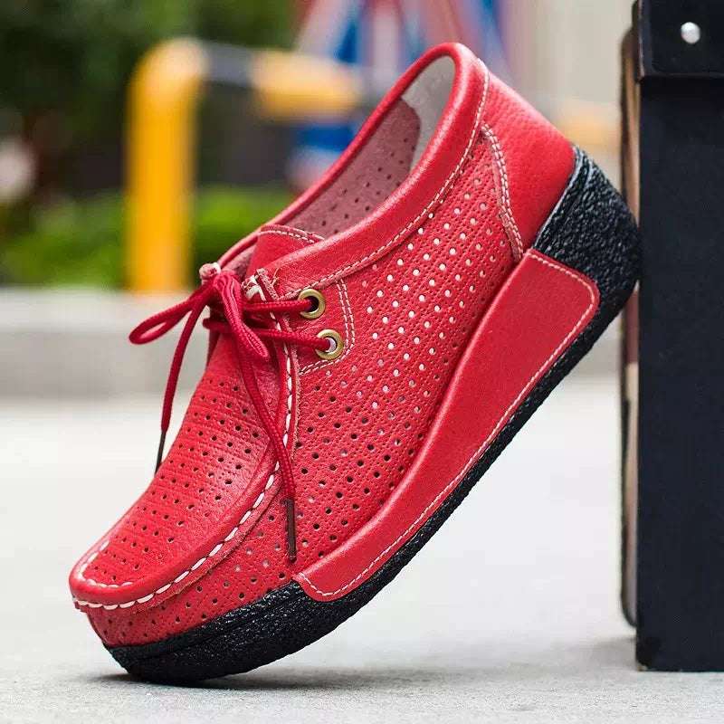 Podoways genuine leather ankle boot