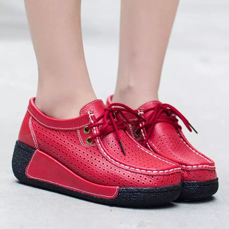 Podoways genuine leather ankle boot