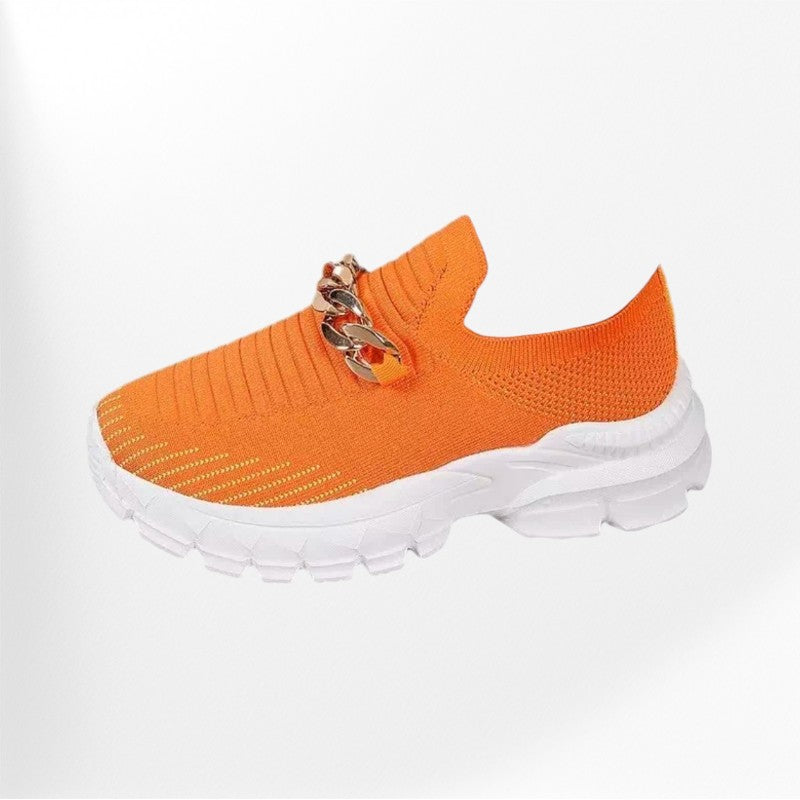 Orange sneakers for women