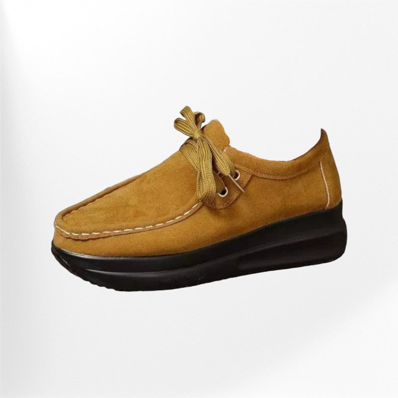 Women's brown suede moccasins