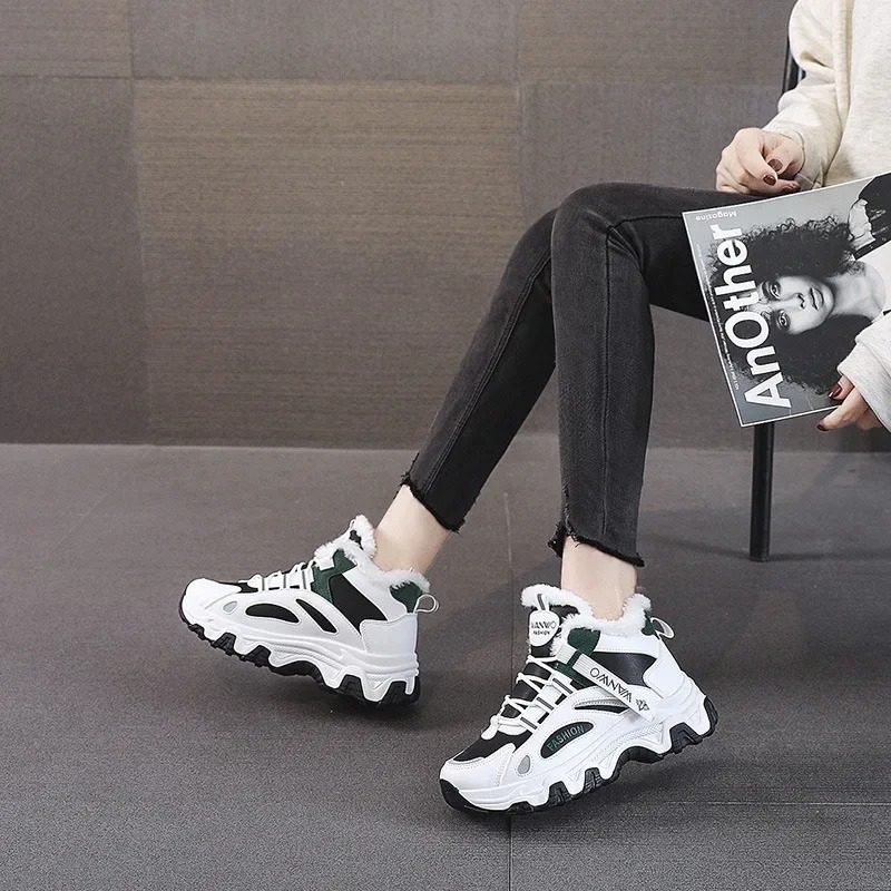 Women’s High-Top Fur-Lined Sneakers
