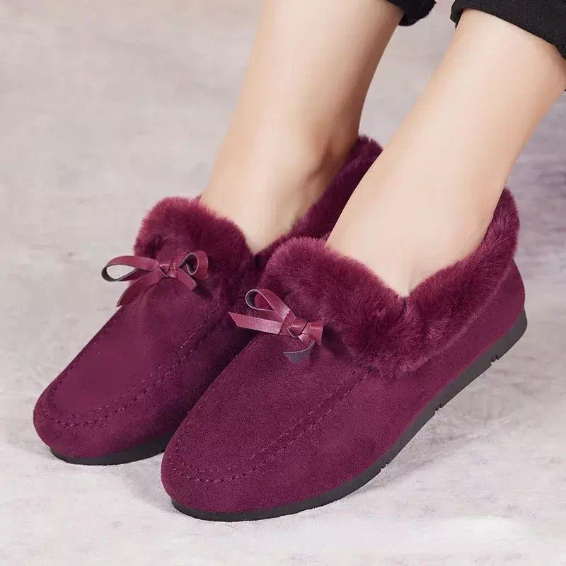 Fur style moccasin for women Podoways 36 Purple