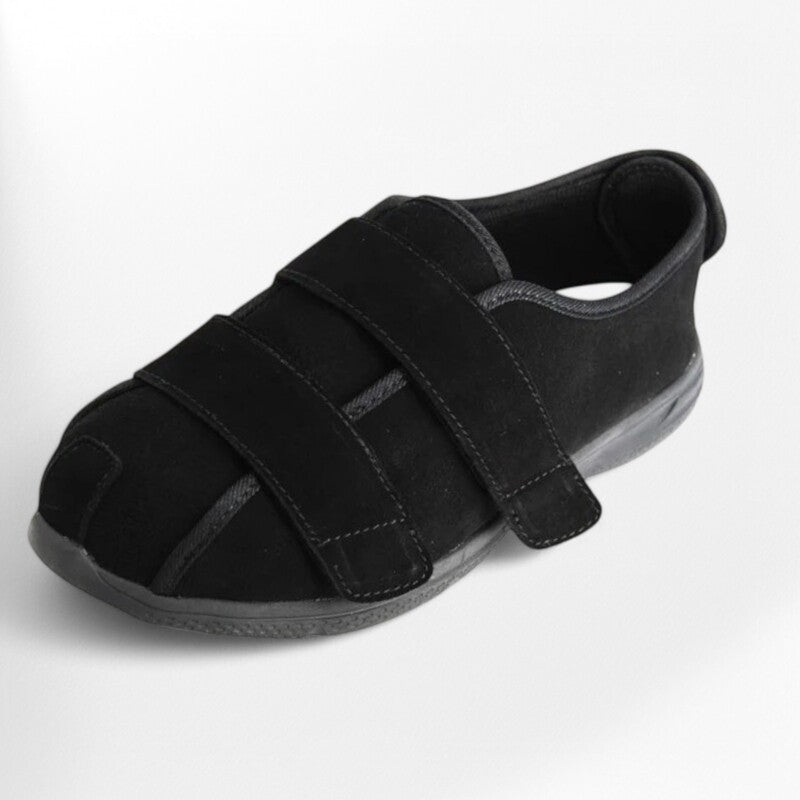 Rocker bottom orthopedic shoes